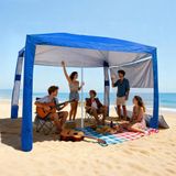 VEVOR Strandcabana, 2,4 x 2,4 m, Blauw