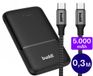 Buddi Go Compacte Powerbank 5.000 mAh met Buddi Flex USB-C naar USB-C Kabel 60W 30cm