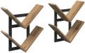 vidaXL Wandzwevend Plank 2 st Artisanaal eiken 43 x 15 x 47 cm