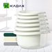 KADAX Kunststof kom, spoelbak in verschillende maten en kleuren, robuuste wasbak, universele kom, spoelbak voor badkamer, wasruimte (20 l, crème)
