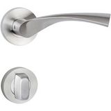 Hermat TWIST poignée de porte en acier inoxydable, WC - salle de bain acier inoxydable mat