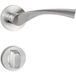 Hermat TWIST poignée de porte en acier inoxydable, WC - salle de bain acier inoxydable mat