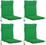 vidaXL - 4-delige hoogrugkussen GEMERT 4 pcs 100% Polyester Groen