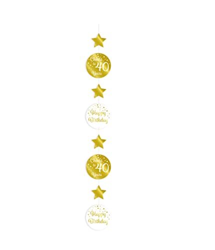 PD-Party Hanging Decoration Gold/White - 40