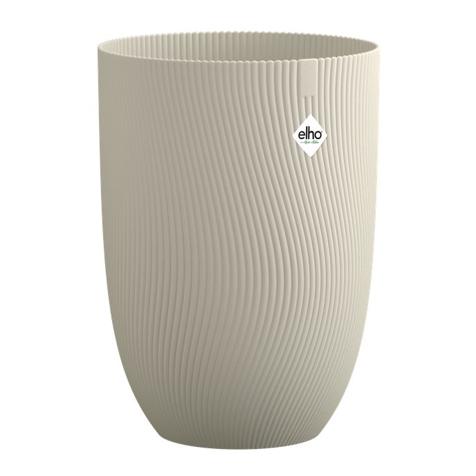 Elho Sereh Hoog 40 Oval Outdoor Plastic Planter - Beige - 50L