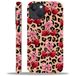 Kapadiy Hoesje compatibel met iPhone 13 en iPhone 14, luipaardprint met kersenknoop, hybride siliconen + hard polycarbonaat, robuuste scherm- en camerabescherming