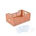 Homéa Opvouwbare en stapelbare kist, maat M (30 x 20 x 11 cm), kleur klei
