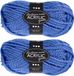 Merkloos / Sans marque Hobby bolletje wol - 3x - acryl - blauw - 35 mtr - garen - maxi bolletje - breien/haken