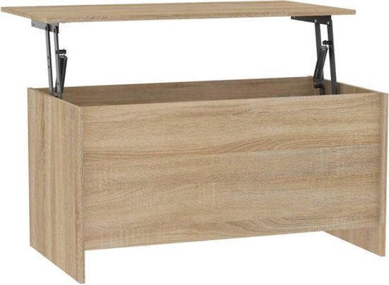 vidaXL Salontafel 102x55,5x52,5 cm bewerkt hout sonoma eikenkleurig