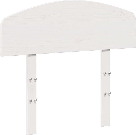 vidaXL Hoofdbord - 75 cm - massief grenenhout - wit