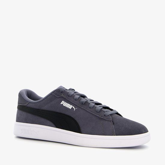 Puma Smash 3.0 Heren Sneakers Grijs Maat 40 - Suède - Lente/Zomer 2024