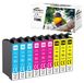 Epson Cartouches d'encre compatibles pour imprimantes Epson, lot de 9