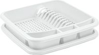 Plastic Forte égouttoir - avec bac de récupération - blanc ivoire - 39 x 39 cm