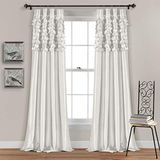 Lush Decor Circle Dream Window Gordijnpaneel Paar, 95" L x 54" W, Wit