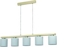 EGLO Castralvo Hanglamp - 5 lichts - E27 - Nikkel Mat - Bruin