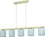 EGLO Castralvo Hanglamp - 5 lichts - E27 - Nikkel Mat - Bruin