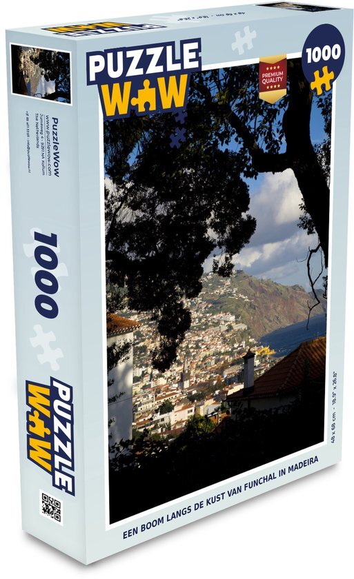 MuchoWow Puzzel Een boom langs de kust van Funchal in Madeira - Legpuzzel - Puzzel 1000 stukjes volwassenen