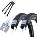 Schwalbe 2x Hurricane RaceGuard Fietsbuitenband 26x2,10 (54-559) Trekking/MTB-Allrounder met ADDIX Compound, RaceGuard Pannenbescherming + 3 MSZweirad bandenlichters