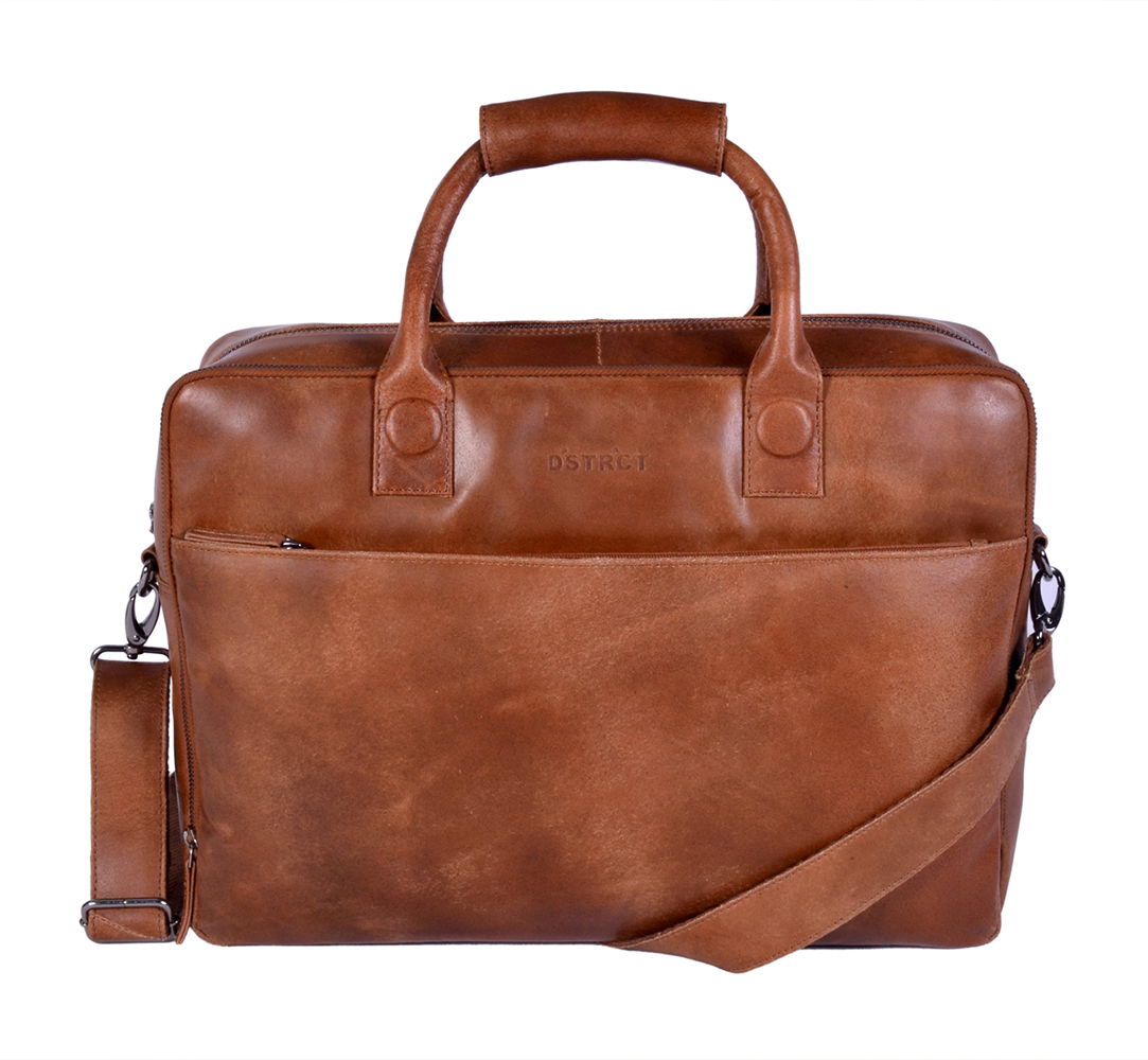 DSTRCT fletcher street business laptop bag cognac 15 17 inch