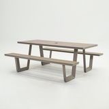 VITA Massa rechthoekige picknicktafel taupe