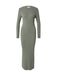VILA VIMARIE L/S ANKLE DRESS/KA Maxi jurk Dames XS Pastelgroen Lange mouw Viscose/Polyester/Polyamide Herfst/Winter 2024
