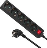 Maclean - Contactstrip met schakelaar - Stekkerdoos - Kindbescherming 3500W (5x 1.4m)