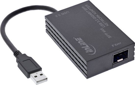InLine USB-A naar SFP Gigabit glasvezelnetwerkadapter