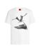 HUGO Shirt 'Dirunn' zwart / wit