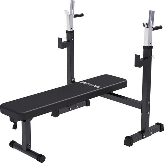 Gorilla Sports Verstelbare Halterbank - Extra breed - Opklapbaar - Fitnessbank - Belastbaar tot 300 kg