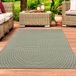 Teppichhome24 Modern vloerkleed voor binnen en buiten, met een boogpatroon in groen, afmetingen: 160 x 220 cm