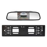 PNI Escort P25 draadloos parkeersysteem met 4,3 inch LCD-scherm geïntegreerd in de achteruitkijkspiegel en camera geïntegreerd in de kentekenplaathouder, 480p, 110 graden kijkhoek