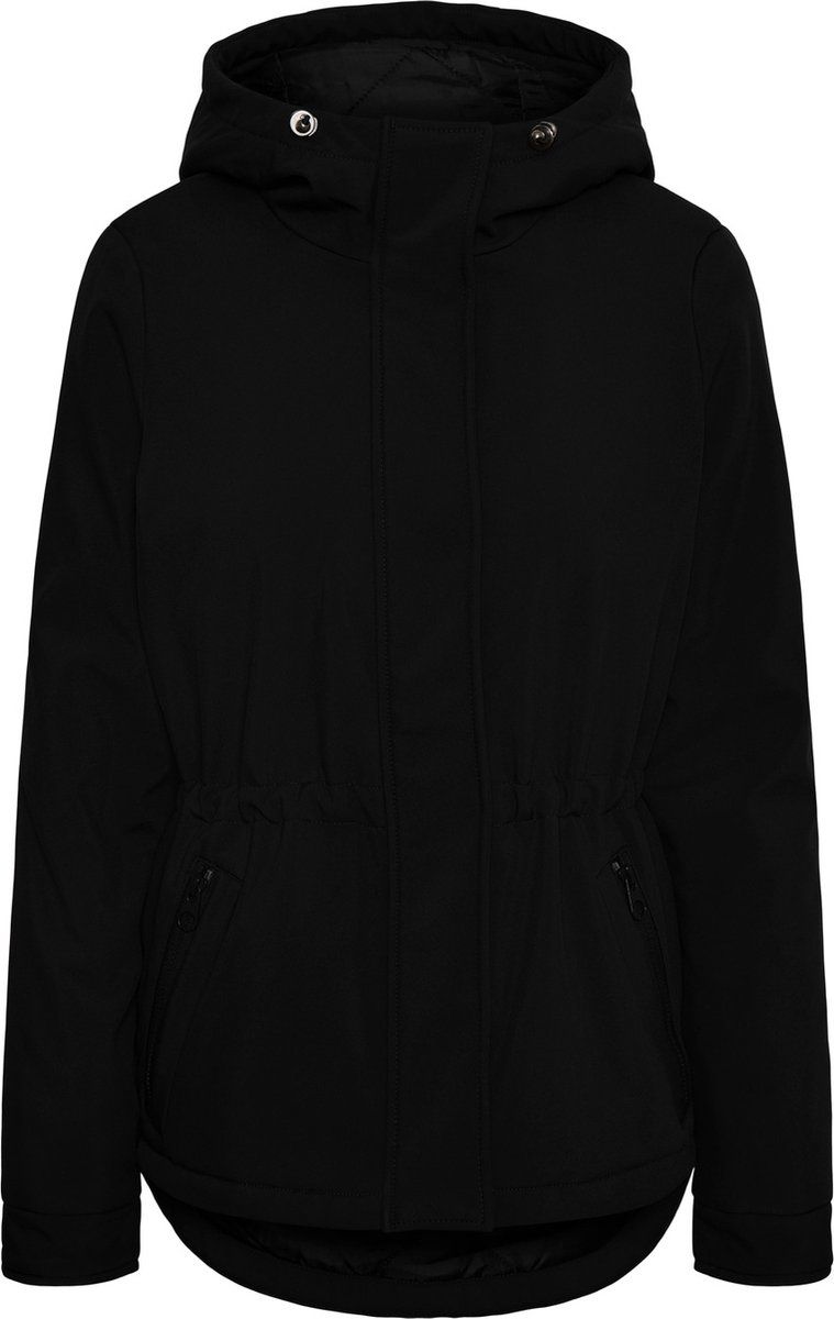 VERO MODA CURVE VMCLEANMILAN SHORT JACKET CUR Dames Jas - Zwart - Maat 50