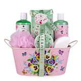 Accentra Bad- en doucheset BELLE & WHISTLE, 7-delige beauty-set, cadeauset in een prachtig bedrukte, decoratieve vintage badkuip, 1,5 kg