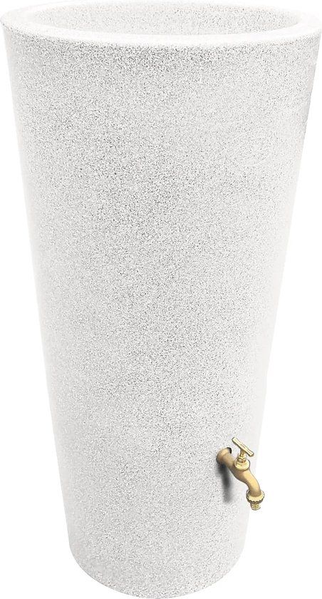 Prestige Water Regenton Manhattan Rond Wit 160L incl. Messing Kraantje