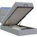 Maison Exclusive - Lit plateforme avec matelas et éclairage LED, gris clair, 100 x 200 cm, revêtement en tissu
