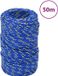vidaXL Boottouw 2 mm 50 m polypropyleen blauw