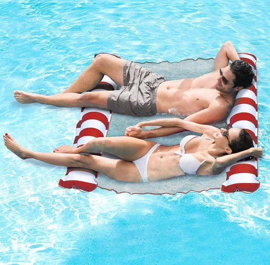 Mikamax Waterhangmat XXL - Waterhammock - Opblaasbaar - 138 x 130cm
