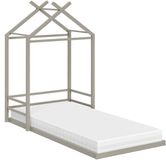 Vitalispa vloerbed Roofy, Grijs, 90x200 met matras