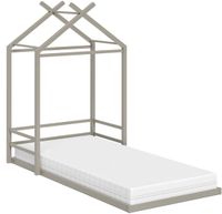 Vitalispa vloerbed Roofy, Grijs, 90x200 met matras