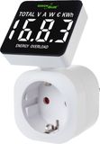 Green Blue Elektriciteitsmeter Energiekostenmeter (Stekker F Schuko)