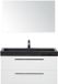 BES LED Seville Badmeubelset 100 cm - Wit Hoogglans - Wastafel Hardsteen Wit Lucca met Spiegel