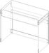 VEVOR Acryl Bureau, 2-laags Transparante Entreetafel met Plank
