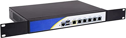 Partaker Firewallhardware, OPNsense, VPN, Netwerkfirewalltoestel, Zachte router, Intel Celeron 4 Cores J4125, 6 x Intel I225-V 2.5GbeN, R3, COM, VGA, met ventilator, AES-NI (4GB RAM, 128GB SSD)