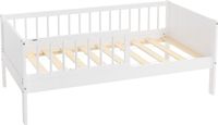 ML-Design Kinderbed 70x140 cm wit grenenhout met lattenbodem en uitvalbeveiliging