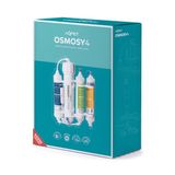 AQPET OSMOSY4 4-traps osmose-installatie met hars voor de productie van osmotisch water voor aquaria, membraan tot 190 liter/dag voor aquaria, wit