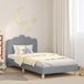 Maison Exclusive Cadre de lit enfant avec tête de lit, gris clair, 90 x 200 cm, avec revêtement en tissu