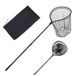 VEVOR Épuisette de Pêche, Filet de Pêche avec Manche Télescopique, pour Poisson Étang Bassin Kayak Bateau, Salabre Léger et Portable, Tige en Aluminium 6063 et Filet en Nylon Recouvert de PVC