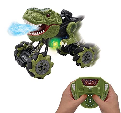 Lexibook Crosslander® Tirex - Afstandsbediening Dinosaurus Auto - Off-road - Rook & Licht Effecten - Oplaadbaar - RC57