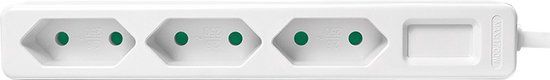 LogiLink LPS229 - Stekkerdoos - 3-voudig - Wit