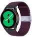 By Qubix Qubix - Braided nylon bandje - Donkerpaars - geschikt voor Huawei Watch 5 - 46mm